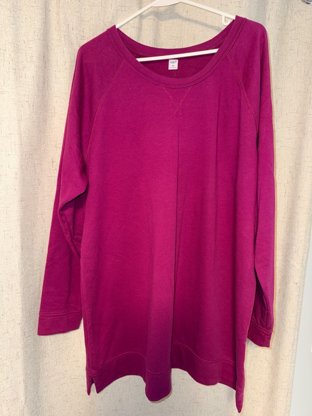Old Navy Women's Long Sleeve Scoop Neck Tunic - Magenta